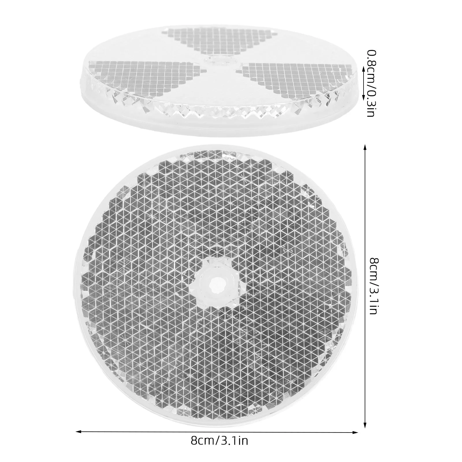 2Pcs Round Photoelectric Sensor Reflectors Retro Reflective Panel Replacement Honeycomb Grating Enhanced Response Speed Beam