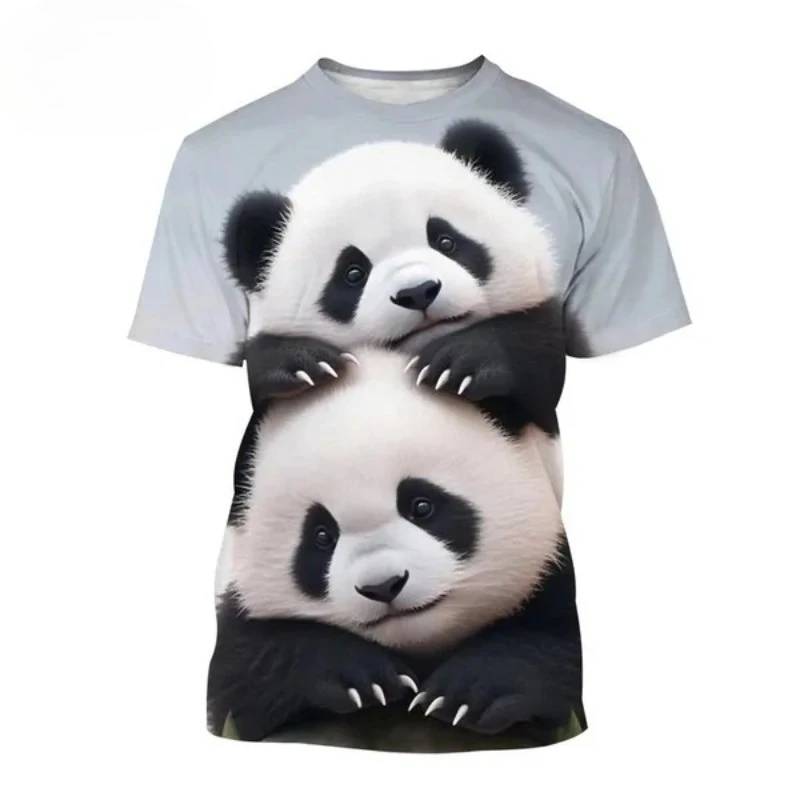 

Men's and Women's Cute Cartoon Animal Panda Cosplay Men's Clothing 3D Printed T-shirt Round Neck Short Sleeve Casual Top