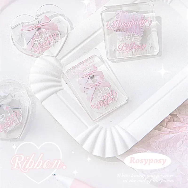 1 Piece Cute Scrapbook Clip Mini Korean Fashion Bowknot Star Heart Style Paper Clip Kawaii Non-sticky Memo Pad Snack Seal Clip