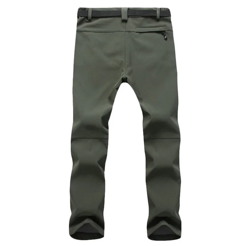 Winter Hiking Fleece Pants Men Thick Warm Waterproof Windproof Stretch Sweatpants Outdoor Camping Climbing Skiing Long Trousers