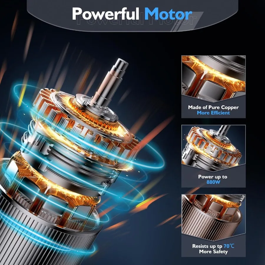 Motosega elettrica portatile a batteria da 6 pollici con oliatore automatico Mini motosega potente da 880 W per tagliare alberi e giardinaggio