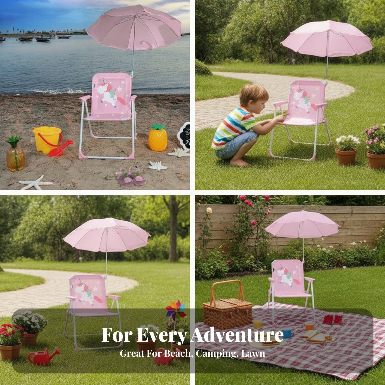 Chaise de plage légère en tiss - Kids Outdoor Lounge Chair With Umbrella avis et prix