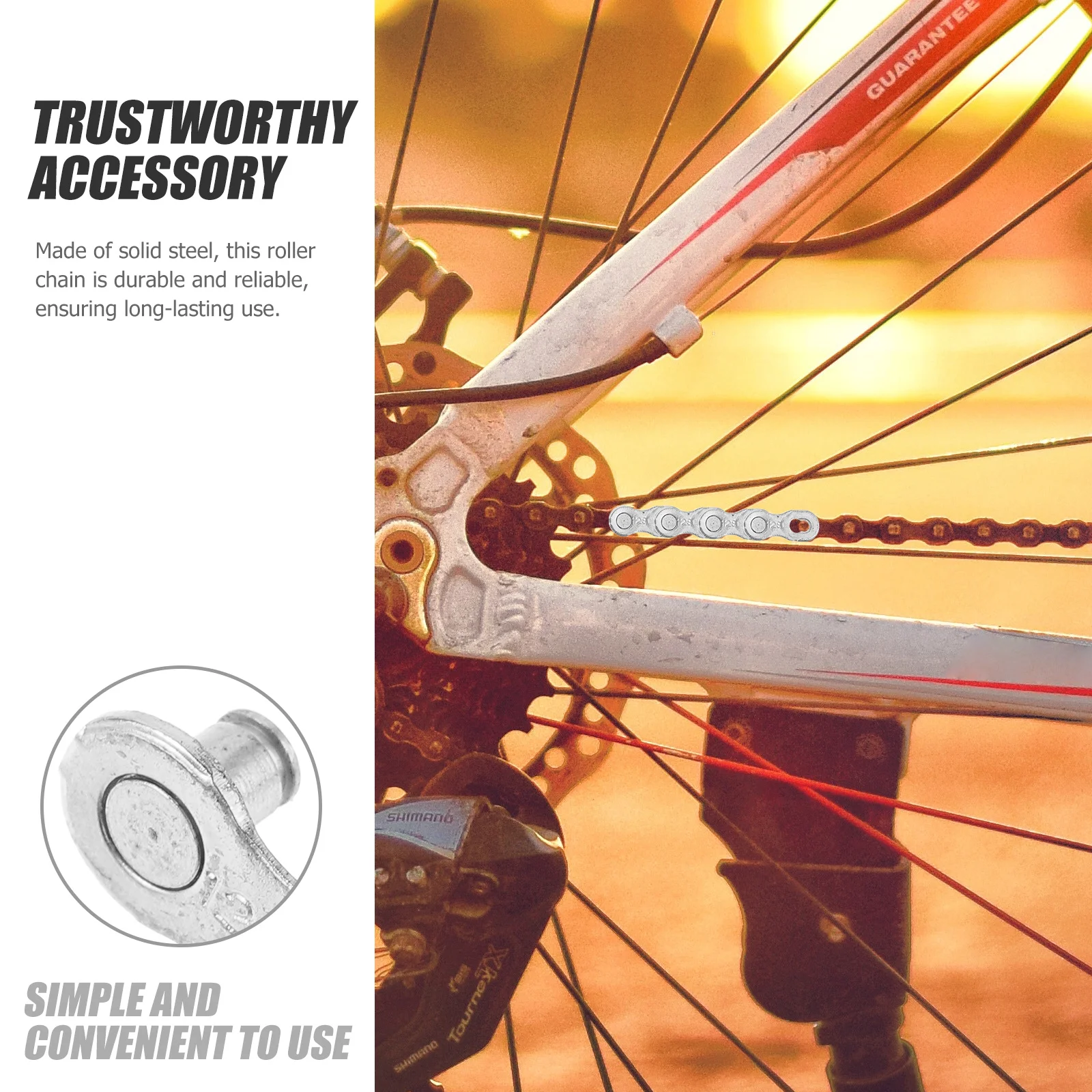 2Pairs Bike Chain Joints Steel Connectors Durable Easy Install Bikes Cycling Accessories Bike Chain Joints