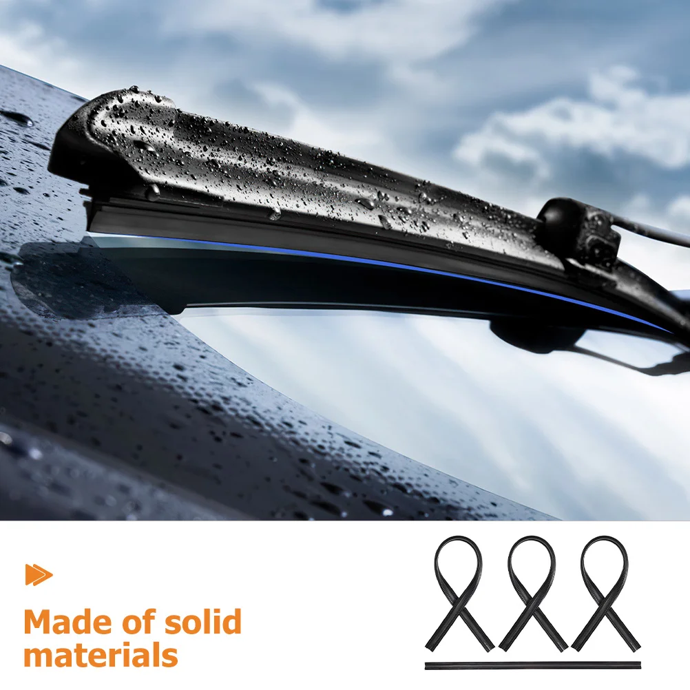 

4Pcs Window Wiper Strip Heavy Duty Replacement Rubber Blade Insert for Car Windshield Blades Window Wiper Strip