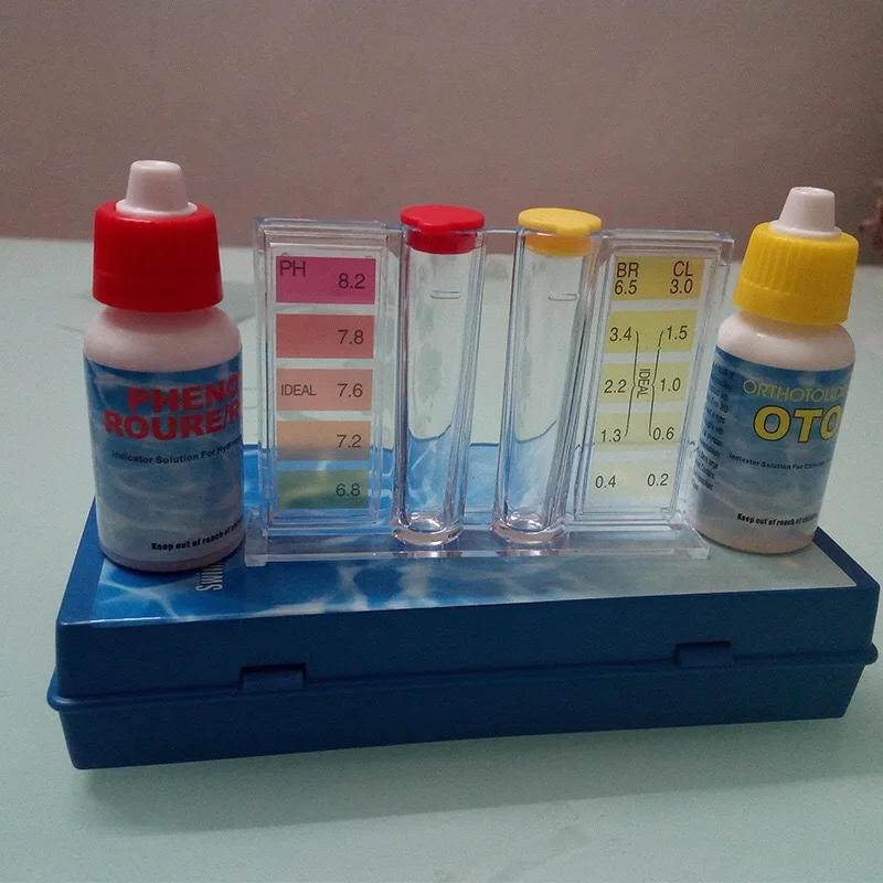 Pool Water Test Kit PH Residual Chlorine Tester Acid Alkali OTO Reagent Swimming Pool SPA Hot Tub Water Testing Strips Checker