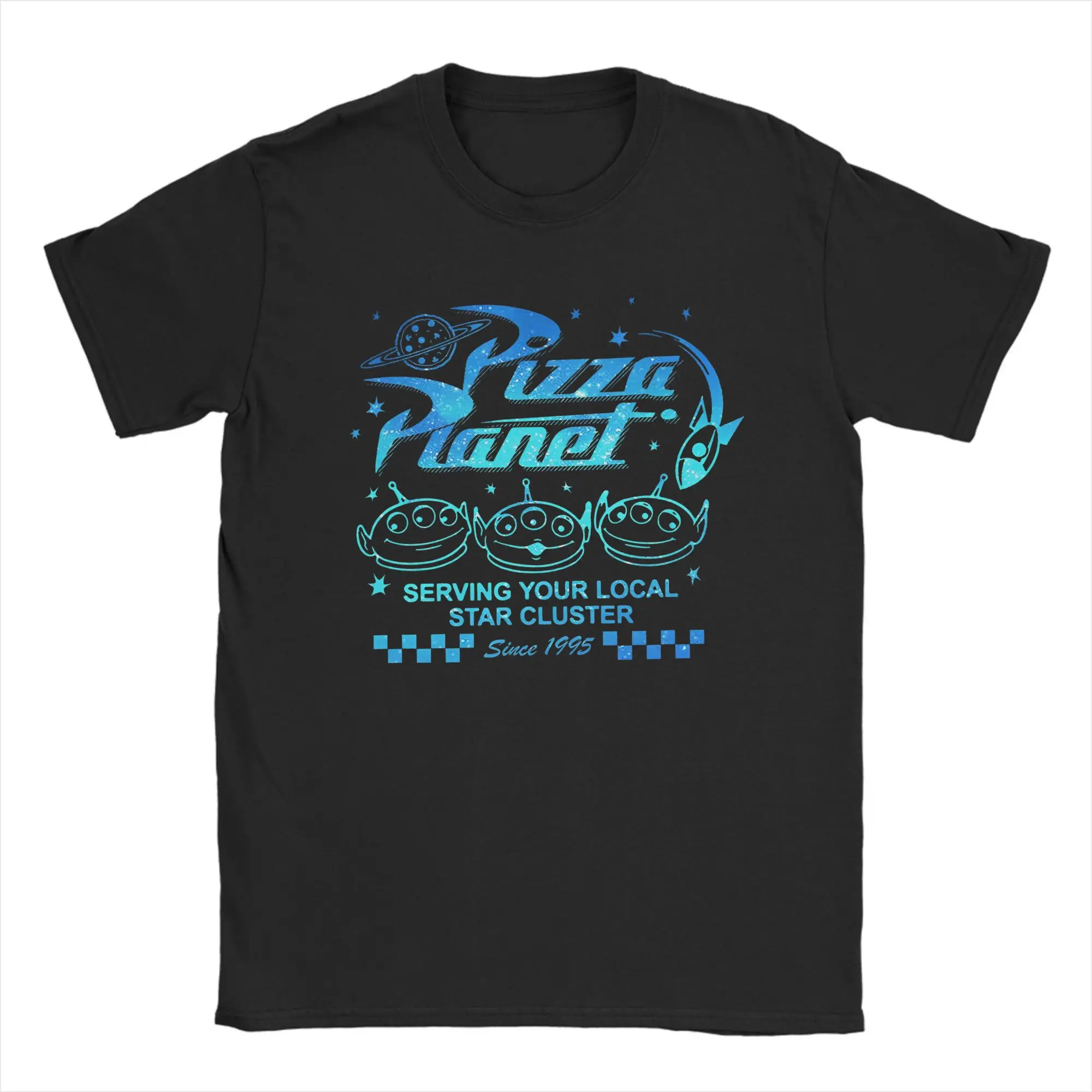 

Футболки Toy Story Three Eyes Alien для мужчин Pizza Planet с 1995 года. Креативные футболки из 100% хлопка с круглым вырезом и короткими рукавами.