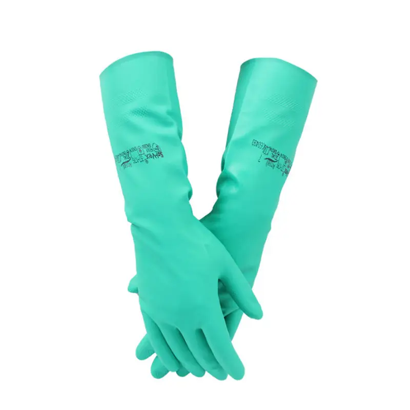 

Ansell Alkali Resistant Waterproof Anti-Skid Gloves And Chemical Resist Work Gloves Nitrile Rubber Acid Industrial Laboratory