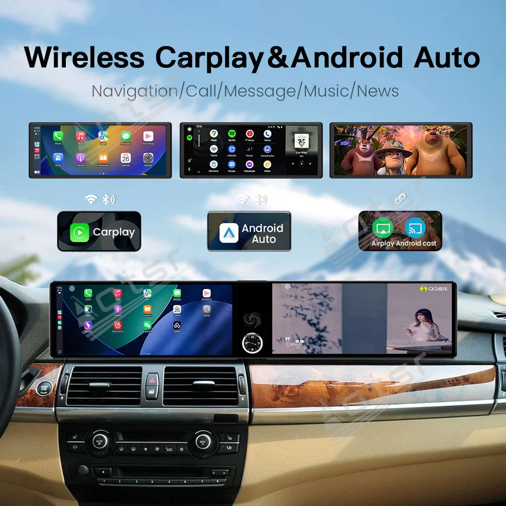 

12.3'' Dual Screen Car Radio For BMW X5 X6 CCC CIC 2008-2013 Car Multimedia Video Player GPS Navigation Carplay Unit Car Radio