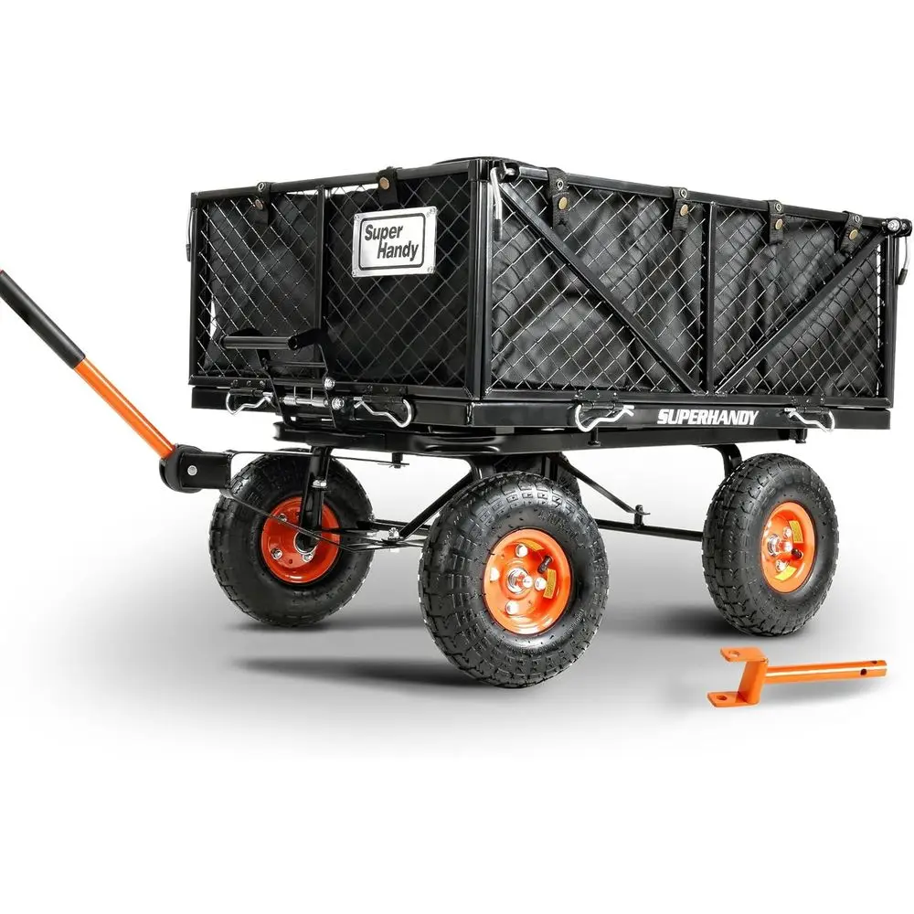 

Sturdy Garden Towing Cart with 10 Tires, Quick Release, Compatible with Ter Scooter