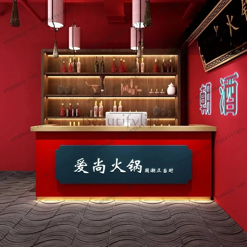 New Chinese style checkout page Bar restaurant Restaurant checkout page Reception table New fashion