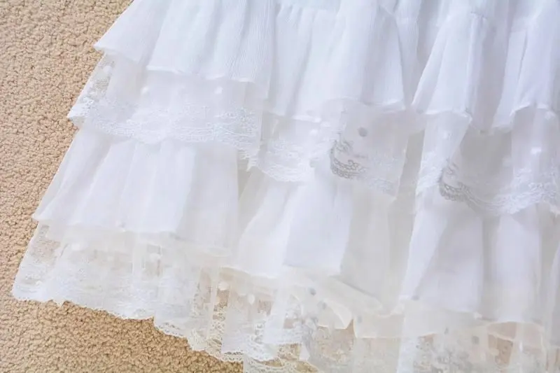 Ballerina Summer Short Skirt for Women with High Waist Slimness and Fluffy Temperament Versatile Solid Color A-line Cake Skirt