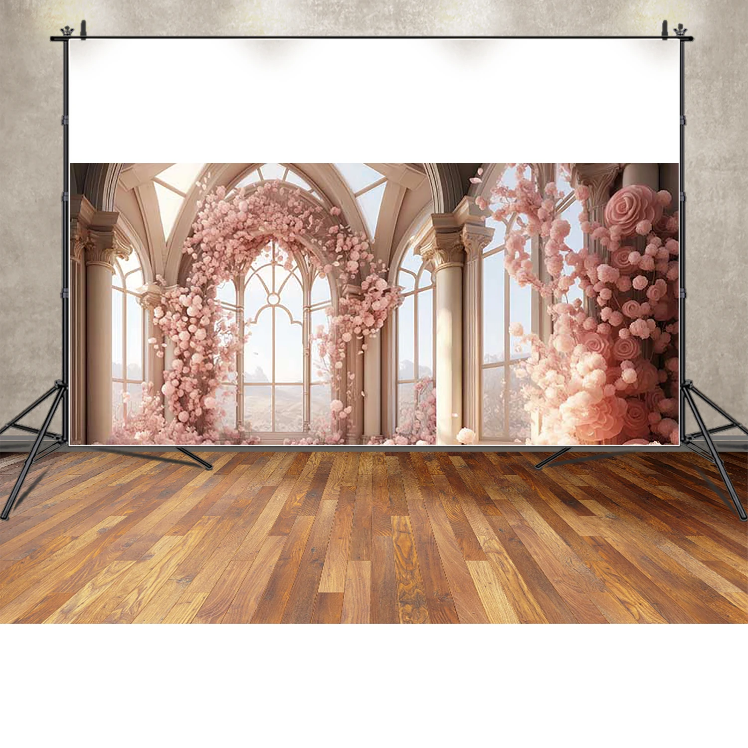 qg primavera floral interior flor pano de fundo fotografia janela cortina fundo casamento aniversário photocall adereços