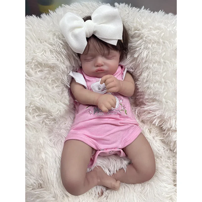 45CM Reborn Dolls Rosalie Newborn Size Reborn Baby Doll Hand Detailed Painted 3D Skin with Visible Veins Muñeca Bebe Reborn Girls