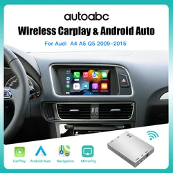 Wireless CarPlay Android Auto Interface for Audi A4 B8 A5 Q5 2009-2015 mmi2g with AirPlay Mirror Link Car Play Rear camea