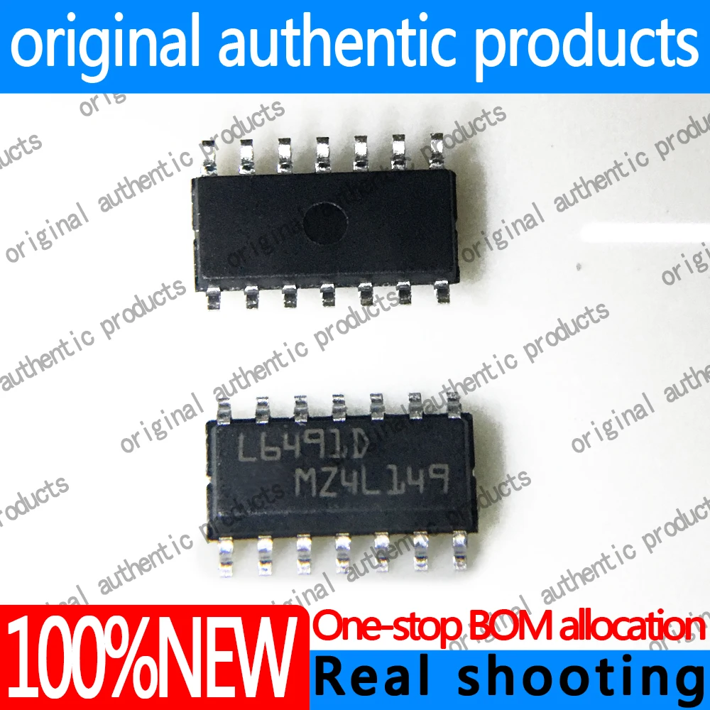 1/5/10PCS(New)original packing L6491DTR L6491D L6491 SOP14 Gate driver chip