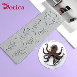 Octopus Silicone Mold Food Grade Cake Lace Mat DIY Fondant Sugarcraft Chocolate Chip Dessert Decorating Tools Kitchen Bakeware