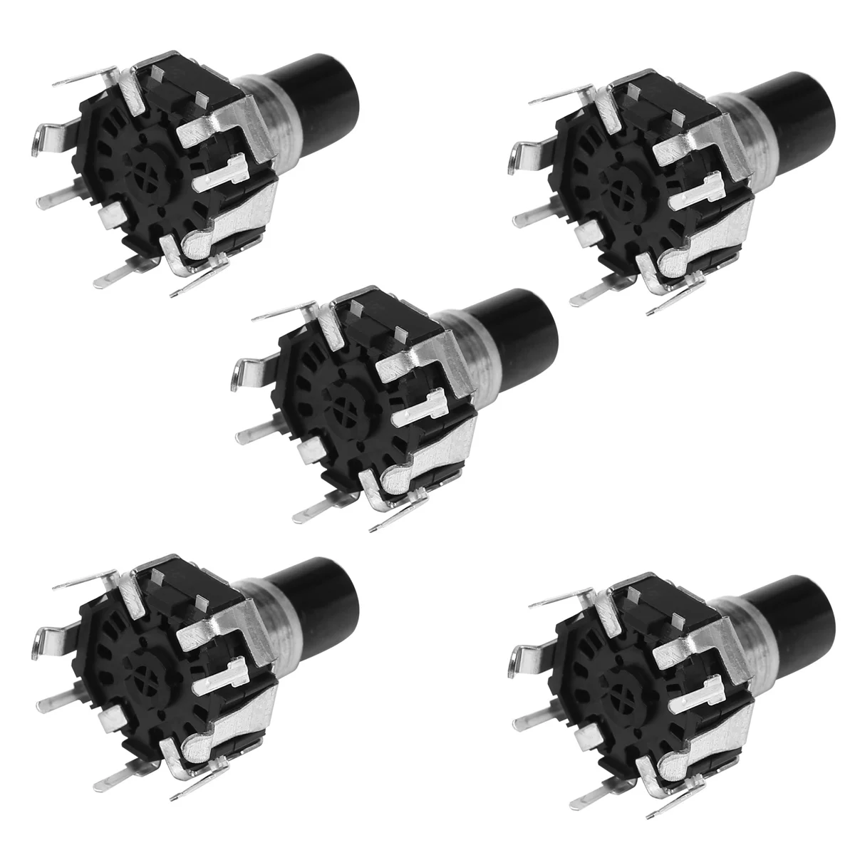 5Pcs EC12D1524403 Car Navigation CD Volume Encoder with Push Button Switch EC12 Round Type 30 Position 15 Pulse