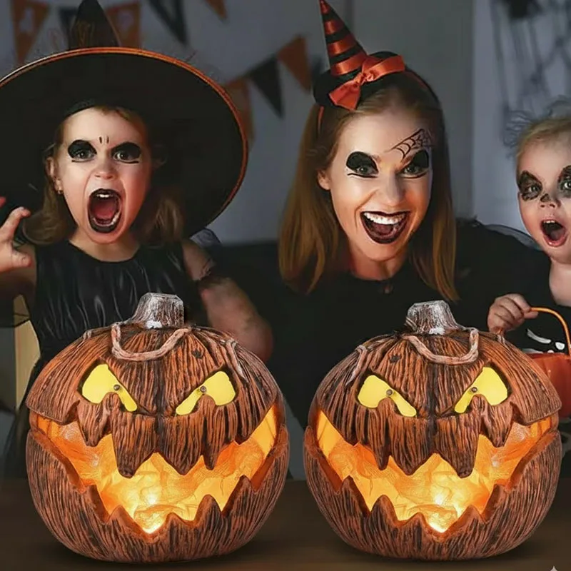 

Halloween Pumpkin Animated Decoration, Noise Activated Talking and Lifting, Creates Spooky Atmosphere for Halloween Party Decor
