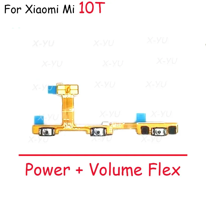 

10PCS For Xiaomi Mi 10T / 10T Pro / 10T Lite / Redmi K30S Power On Off Switch Volume Side Button Flex Cable