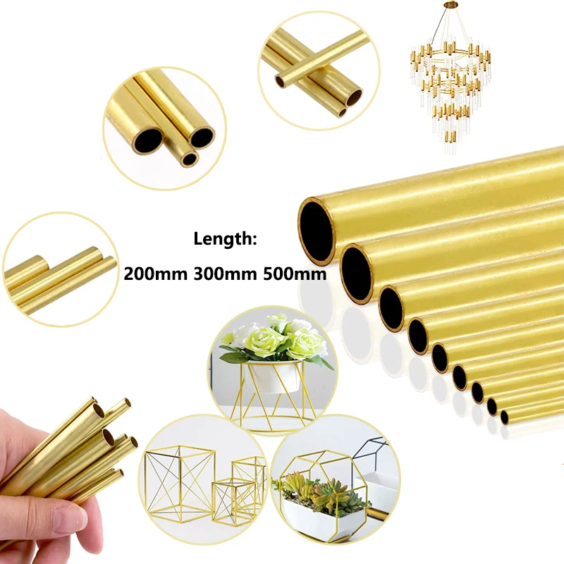 1/5pcs Brass Tubes Diameter 2/3/4/5/6/7/8/9/10/12/14/16/18/20mm Brass Pipe  Wall Cutting Tool Parts Length 200/300/500mm