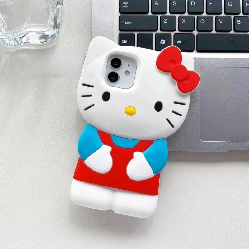 Hello Kitty cassa del telefono per IPhone 13 12 11 Pro Max Xsmax Xs Xr X 7 8 Plus 3d Stereo All-inclusive Anti-drop telefono Shell Cover