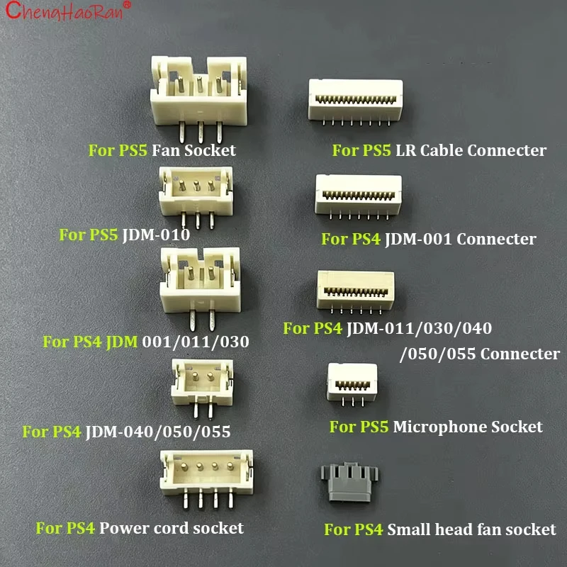 ChengHaoRan 1PC Ribbon Connector Fan Socket Power Cord Socket For PS4 PS5 Controller Original Internal Accessories