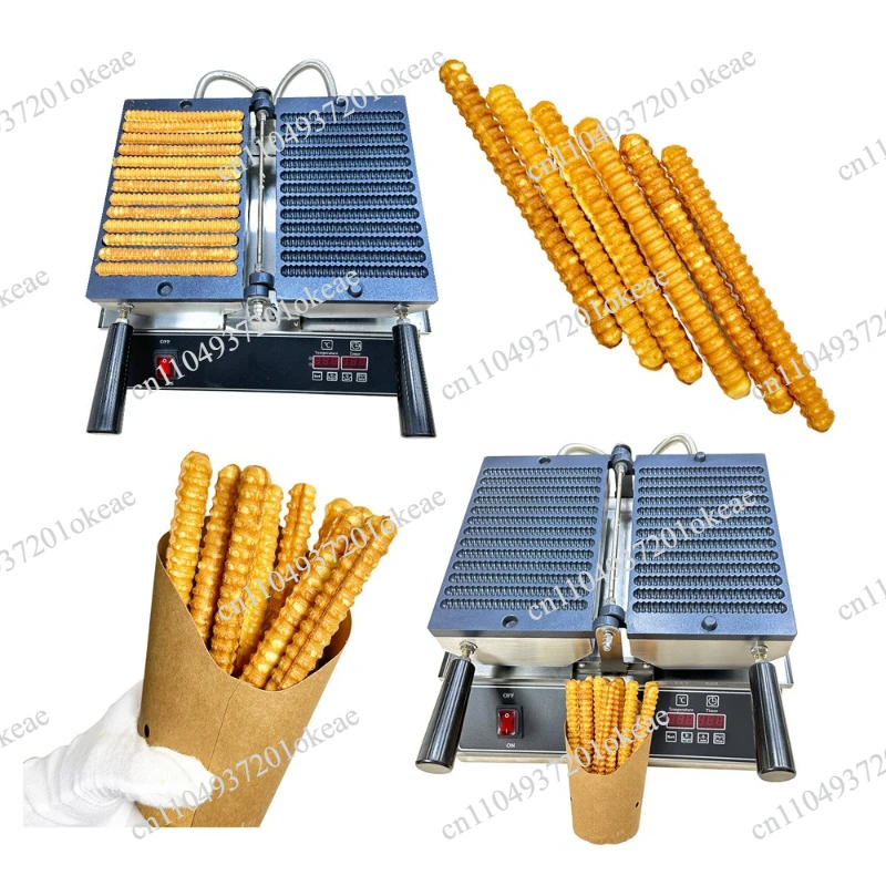 Electronic Crispy Waffle Machine Stainless Steel Body Non-Stick Pan Bar Crispy Biscuit Machine