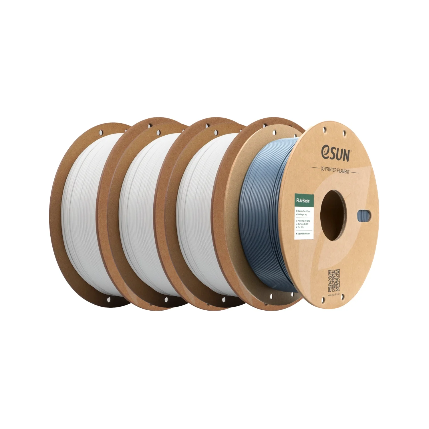 eSUN PLA Basic 2-4kg 3D-Filamente 1kg/Rolle 1,75mm Schwarz & Weiß & Grau 3 Bestseller Grundfarben Hochgeschwindigkeits-Qualität Preiswertes 3D-Material für FDM-Drucker