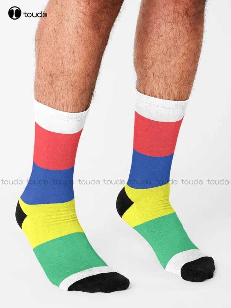 Mauritius The African Beauty And Home Of Chamarel Plains Socks Girls White Socks 360° Digital Print Custom Gift Streetwear