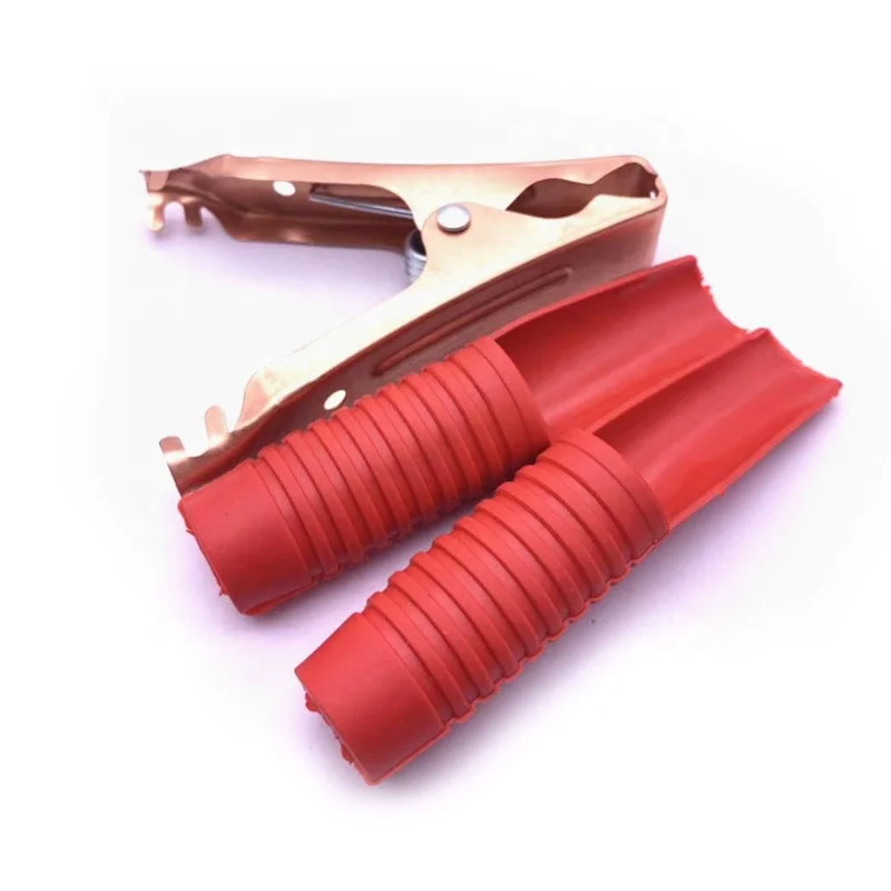 50PCS Red And Black 100A Alligator Car Clips Copper Plated Battery Clamps And Crocodile Terminals Power Wire Test