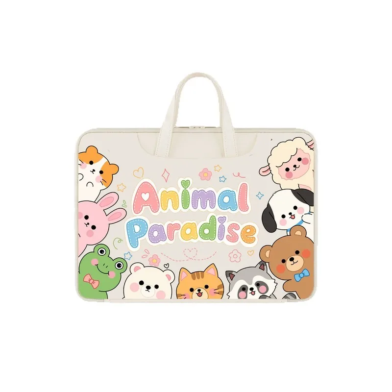 PU Leather Laptop Bag Multifunction Case Handle Bag 13 14 15 15.6 16 Inch Notebook Pouch Cute Carrying Bag for Macbook/Dell/HP