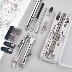 Stainless Steel Drafting Set Durable Drawing Compass Math Geometry Circles Tool School Supplies