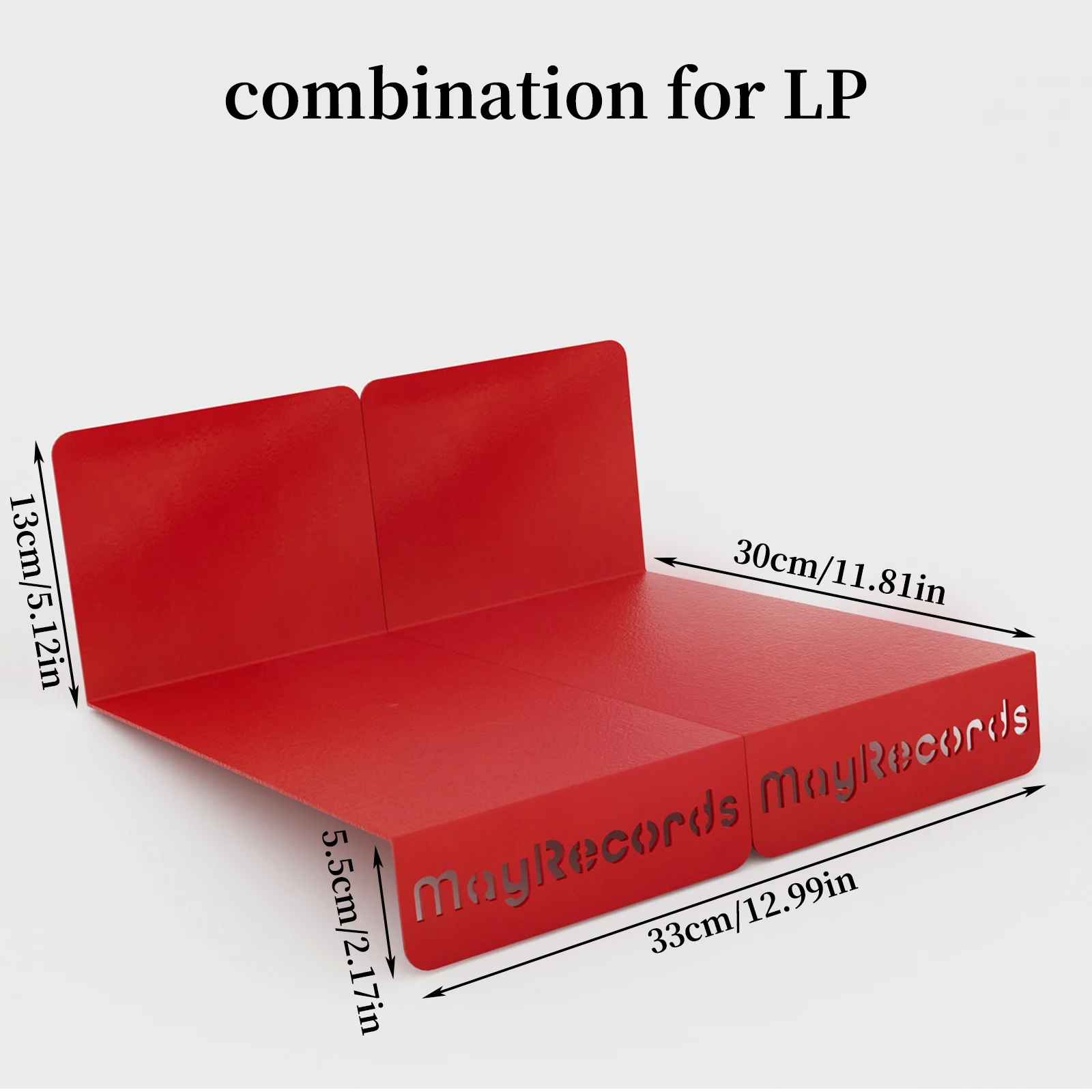 رف تخزين عرض من الحديد CD/LP رف تخزين سطح المكتب من الفينيل رف تجميع سجل CD/LP حامل منظم ديكور المنزل والمكتب قوس