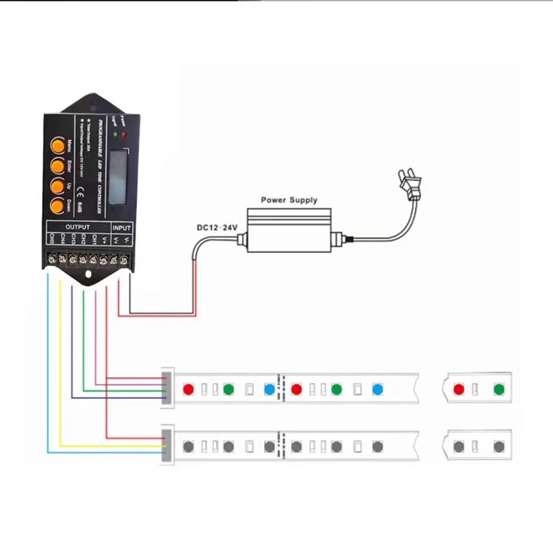 LED WiFi Controller Timer programmable TC421 TC420 5CH SMD 5050 2835 RGB Led Strip Lights used in aquariums fish tank plant gro