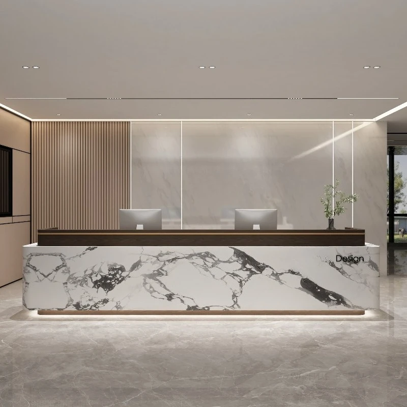 

Executive Company Reception Desks Modern Corner Simple Aesthetic Reception Desks Minimalist Best Escritorio Commercial Furniture