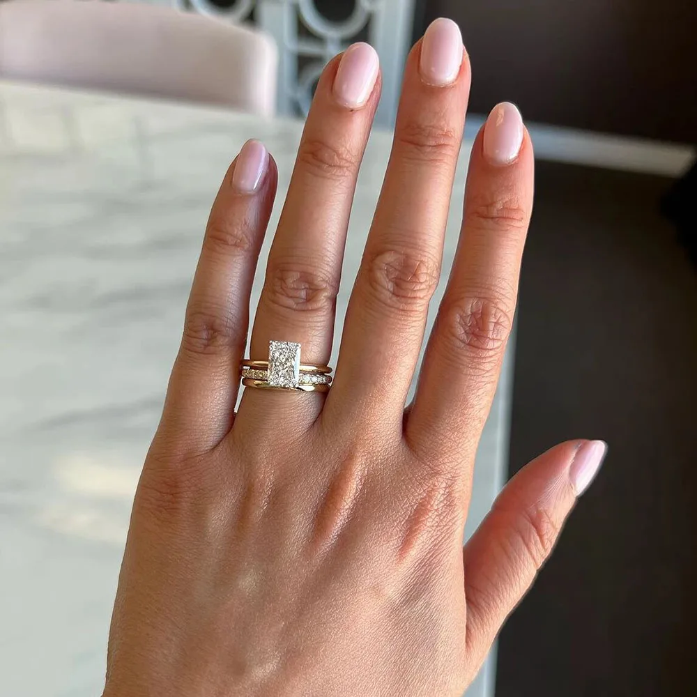 IGI مختبر تزايد خاتم الماس مشع D اللون 1 2 3Ct البلاتين الحقيقي PT950 خاتم الماس خاتم الزواج مصنع خاتم الخطوبة