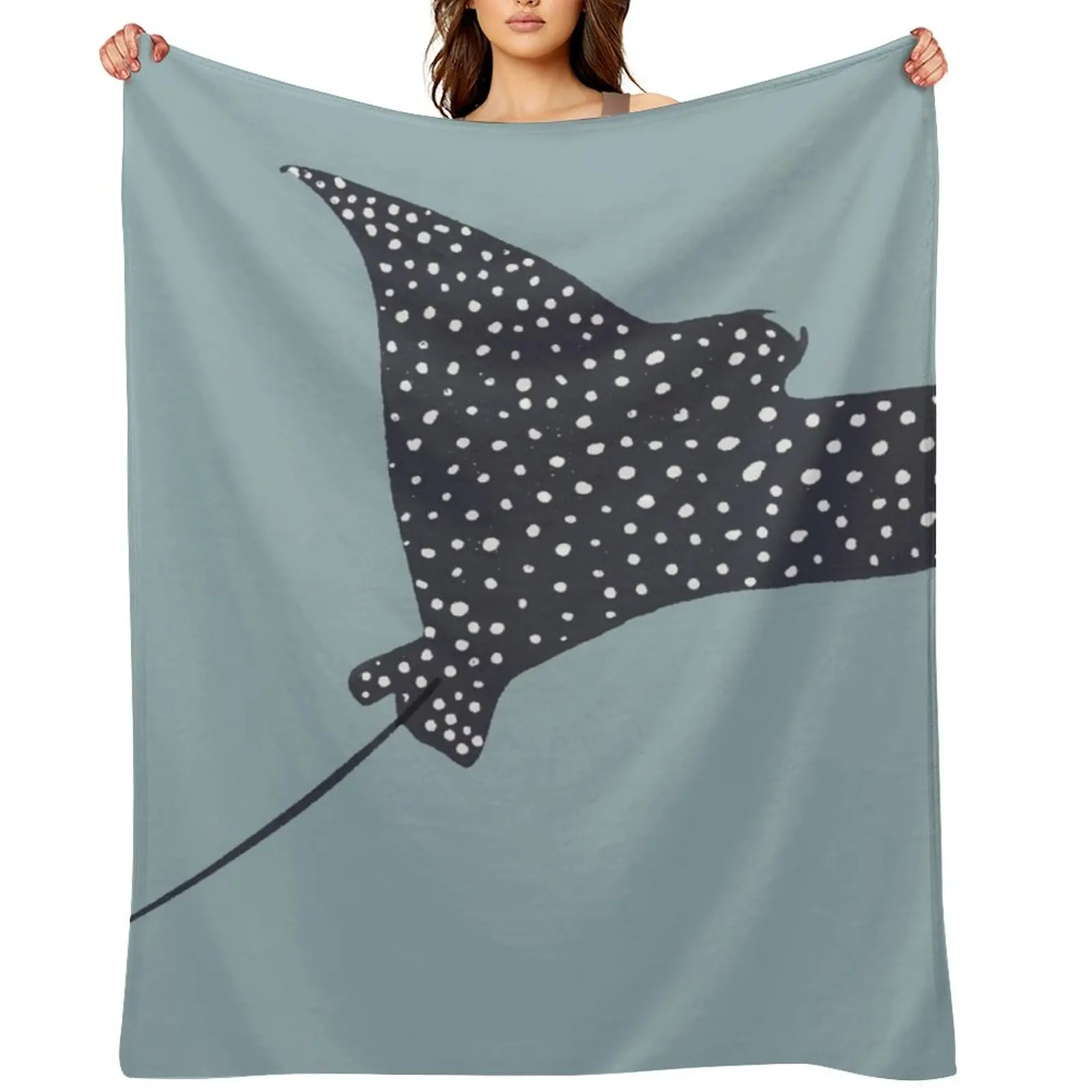 

Stingray Fish illustration Throw Blanket Giant Sofa Extra Large Throw Nap Bed linens Blankets