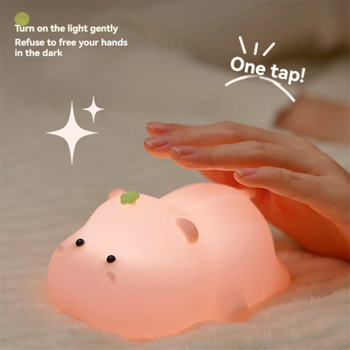 Baby Night Light Cute Cartoon Children'S Bedside Decoration Atmosphere Light Soft Light Sleeping Lamp