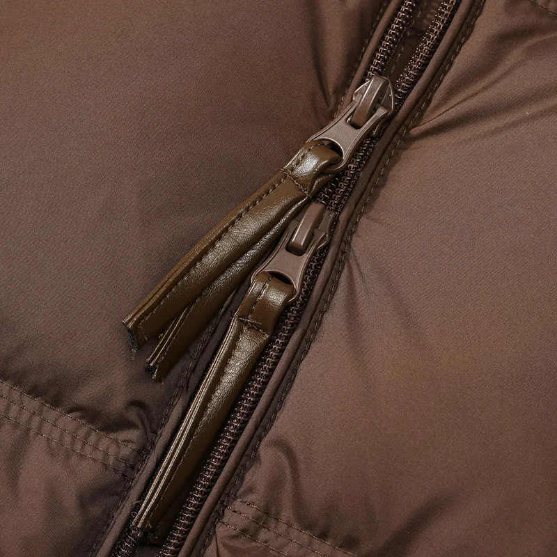 ELFSACK 2025 inverno recém chegados casual solto em torno do pescoço sem capuz jaqueta para mulher