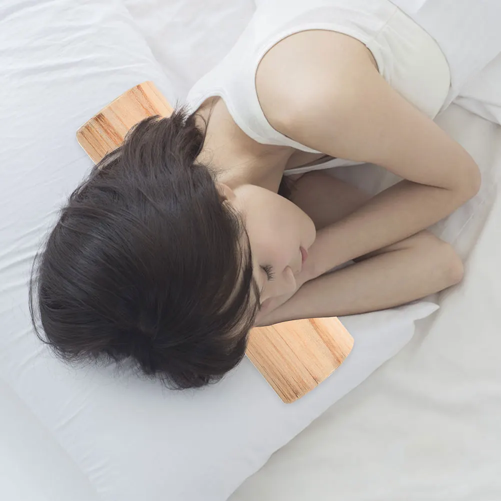 

Arc Shape Solid Wooden Pillow For Neck Pain Sauna Room Comfort Relief Support Cushion