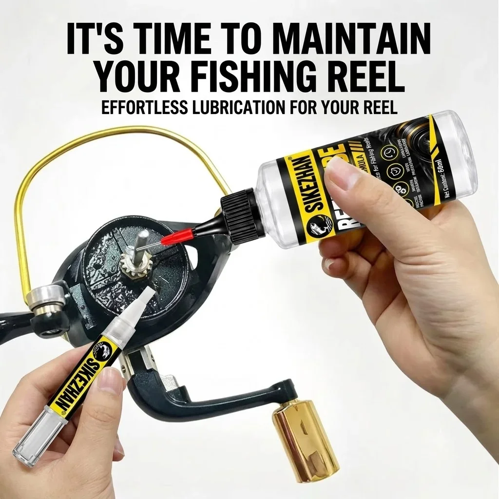 Fishing Reel Synthetic Oil Lubricant Needle Tip Dispenser Smooth Bearing Gear Lube Rust Protection Fishing Maintenance Tackle gallery 3