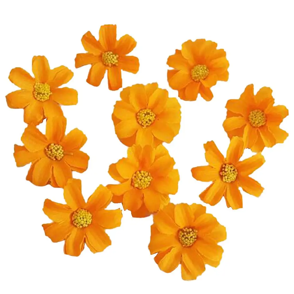 2-4pack 10 Pieces Artificial Flowers Orange