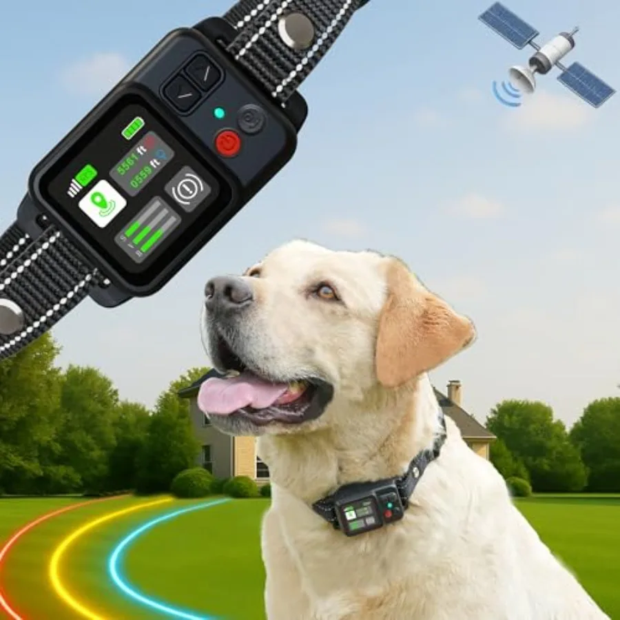 

Беспроводная электрическая система ограждения для собак GPS: круговая беспроводная ограда для собак с предупреждающим звуковым сигналом, автоматической защитой и быстрой зарядкой