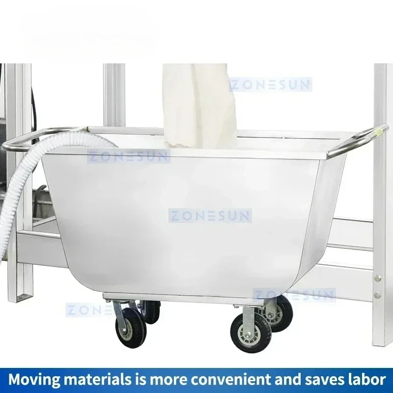 ZONESUN Auger Filler Powder Weighing Filling Machine Vacuum Feeding Pump Powder Mixing Tank ZS-MB500FP