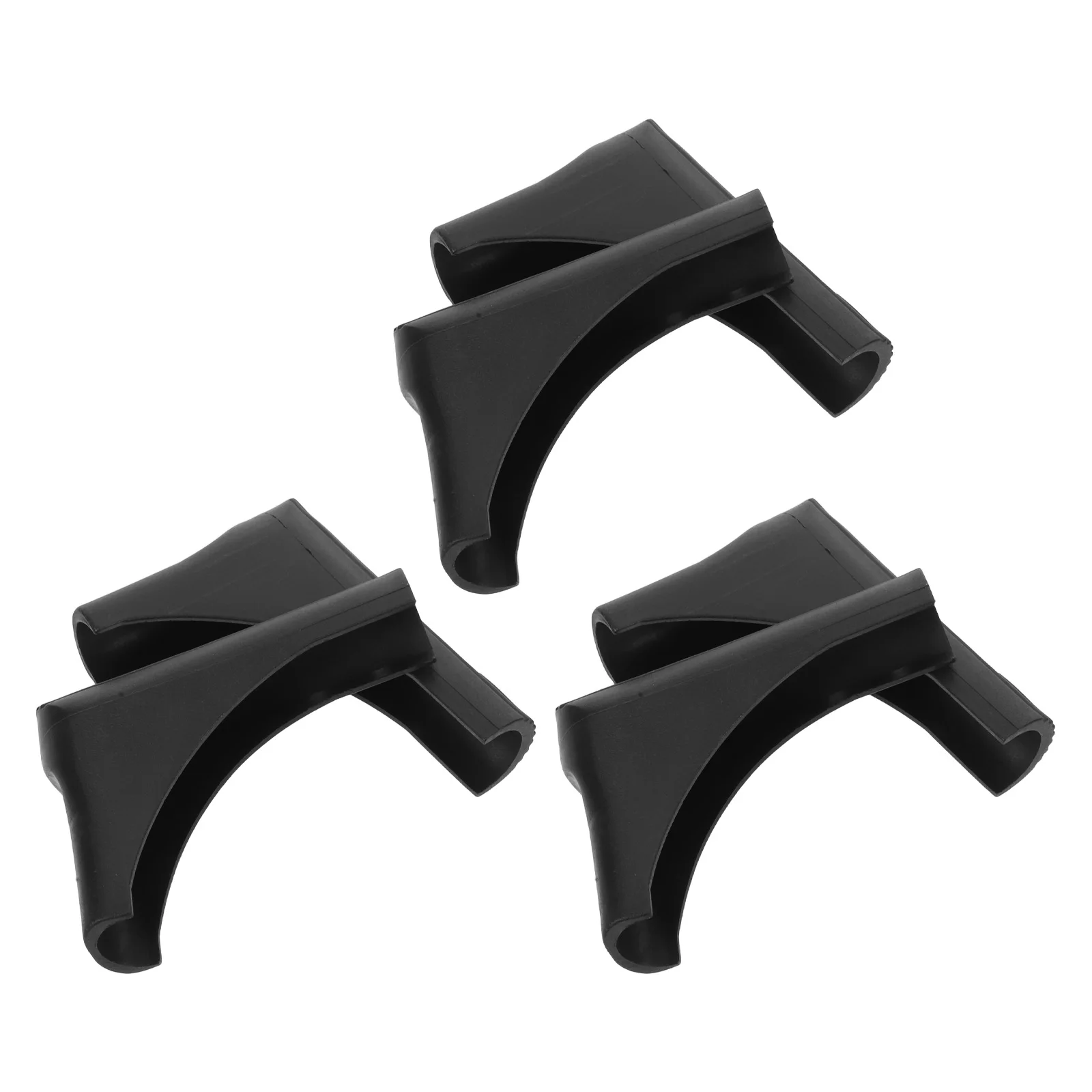 

6 Pcs Drying Rack Clothes Foot Cover Leg Covers 90-degree Protectors Chair Hardwood Floor Caps Black Pads