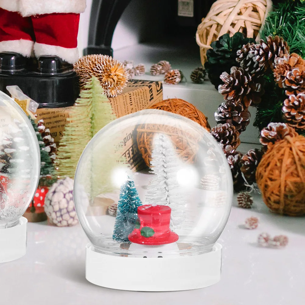 

12Pcs Plastic Snow Globe Clear Globes DIY Water Globe for Christmas Xmas Crafts Making and Decoration DIY Water Globes