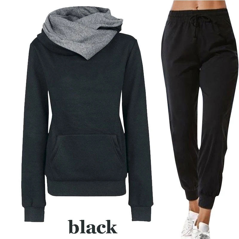 New Tracksuit for Women Clothes Two Piece Set Hoodie Sweatshirt Top and Pants Casual Ensemble Femme Suits