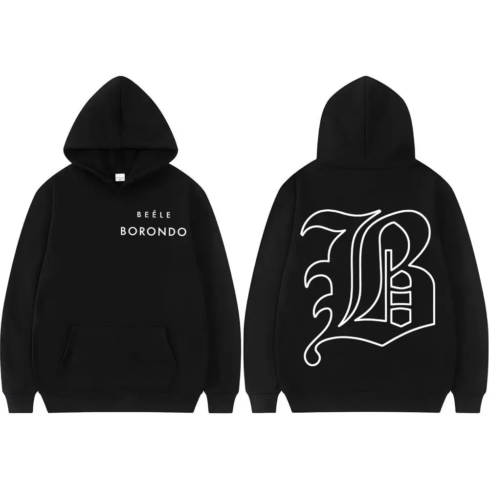 Rapero Beele Borondo Logo Merch الرجال جودة عالية طويلة الأكمام البلوز الهيب هوب موضة هوديي الخريف والشتاء البلوز #1