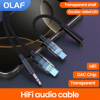 Olaf AUX Audio Cable Type-C USB C to 3.5mm Jack AUX Cord Car Speaker Headphone Adapter ForSamsung Xiaomi Huawei Type-C Converter