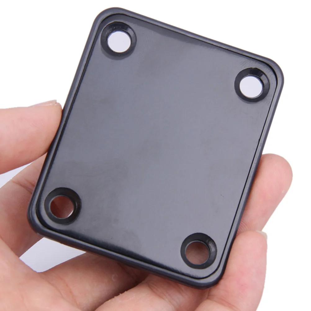 

3Pcs Guitar Neck Plate Black Metal Durable Bass Neck Strength Connecting Board Joint Plate for Electric Guitar Bass Parts